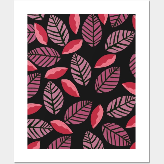 Pink leaves Wall Art by Pacesyte